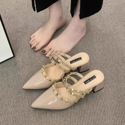 Womens New High Heel Sandals Pointed Toe Slim Heels