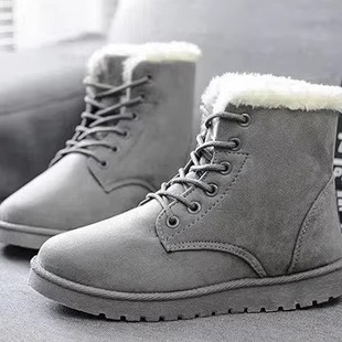 Womens Boots Female Winter Shoes Fur Snow Boots Warm Plush W