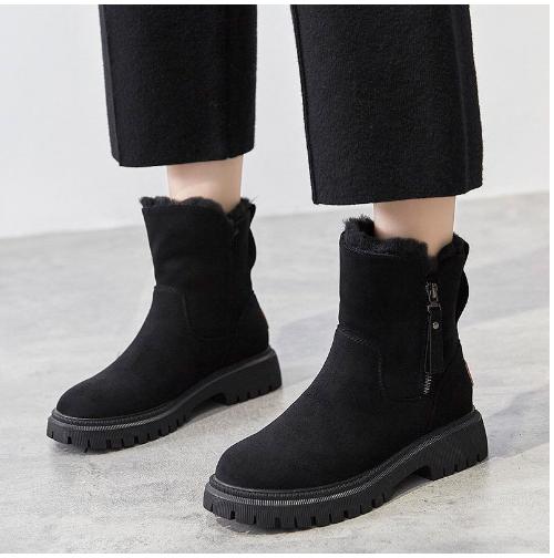 百搭加厚皮毛一体雪地靴棉鞋