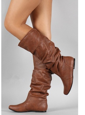 Women leather High boots winter large size long boots 41 43