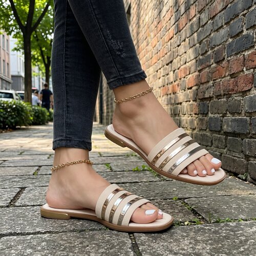 Woman Sandals Ladies Flat Shoes Denim Fashion Open Toe