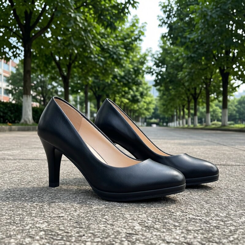 2019 women high heel shoes big size 43 leather shoes高跟女鞋图片
