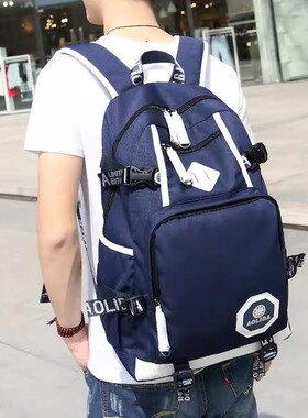 Shoulder Bag for Men School Bags Tote Backpack Black Travel