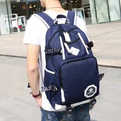 Shoulder Bag for Men School Bags Tote Backpack Black Travel