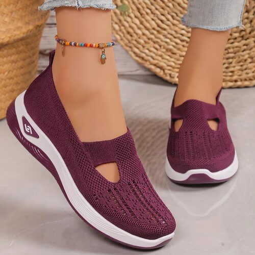 休闲运动鞋坡跟网面女鞋Sneakers women sport shoes big size 43