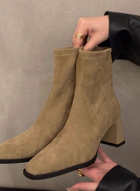 for plus size winter Genuine Leather Shoes Ankle Boots Women