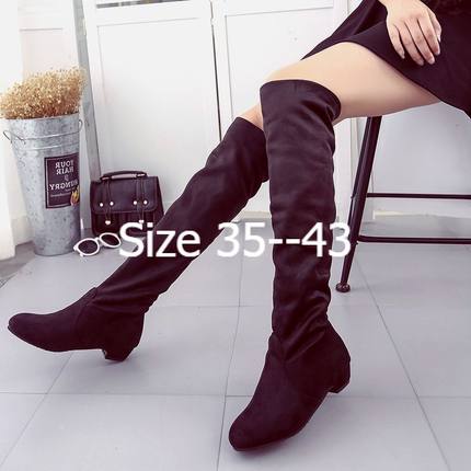 2021 New winter female boots for women ladies long flat shoe