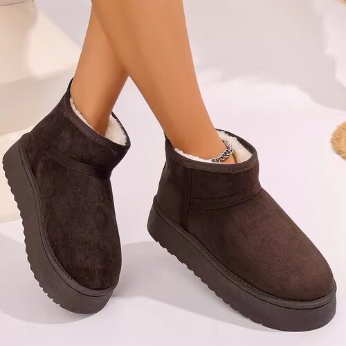 Womens Boots Female Winter Shoes Fur Snow Boots Warm Plush W