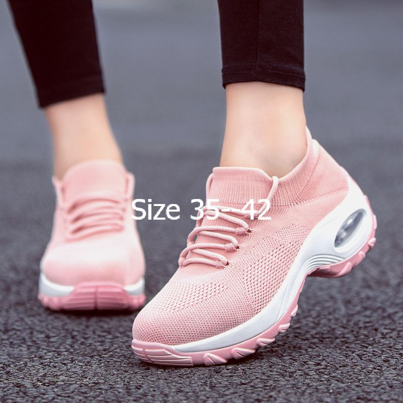 women sandals Air cushion flying woven sports large shoes
