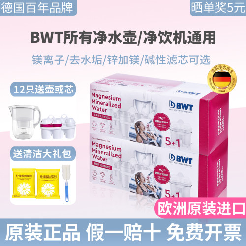 德国倍世BWT净水壶滤芯过滤水壶滤芯进口加镁离子滤芯去水垢滤芯