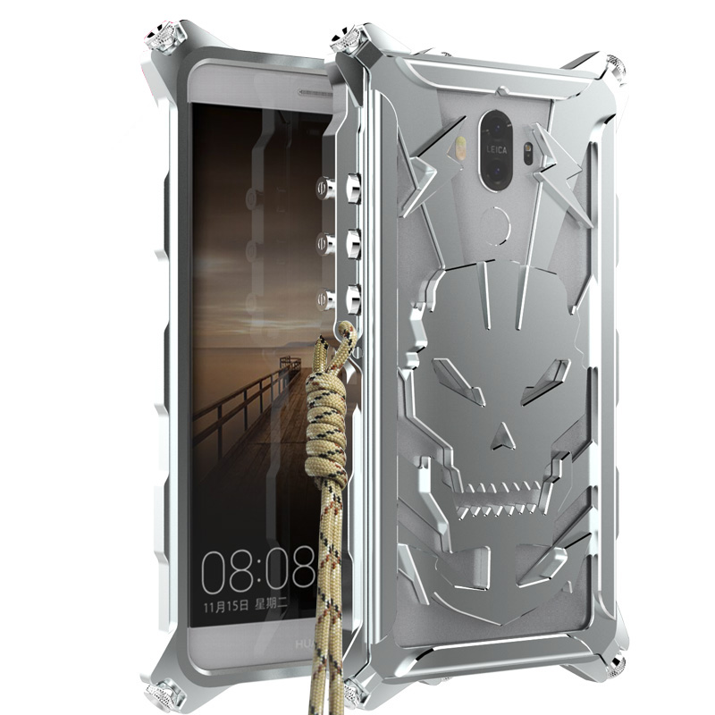 SIMON Mechanical Arm Skull Punk Premium Aluminum Metal Bumper Shockproof Case Cover for Huawei Mate 9