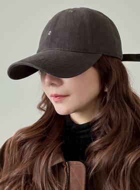 复古磨毛款~灰色小s字母棒球帽男女秋冬大头围加深宽帽檐鸭舌帽子