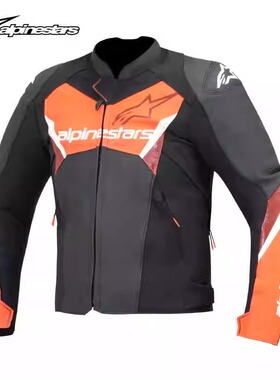 A星alpinestars男女摩托车皮衣FASTER V3防摔骑行服春秋牛皮夹克
