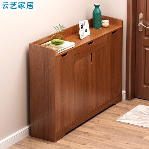 实木色鞋柜家用进门口楼道外入户