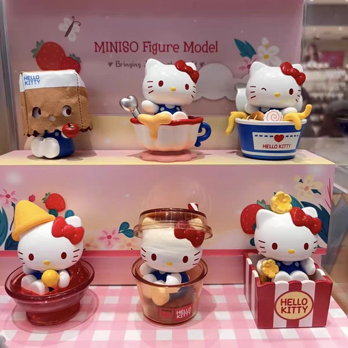 新品 miniso名创优品Hello Kitty小食铺系列盲盒潮玩可爱手办礼物