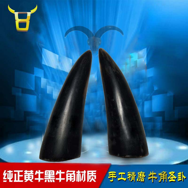 Buddhist and Taoist articles ox horn holy cup holy divination Yin and Yang water bamboo cup Taoist divination utensils rocking divination eight divinations Kun divination ornaments handmade magic tools