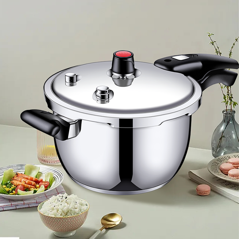 双喜品牌新款304不锈钢家用小高压锅20cm22燃气电磁炉通用压力锅