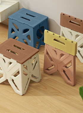 手提塑料折叠凳户外露营便捷式儿童小板凳家用椅子钓鱼凳成人马扎