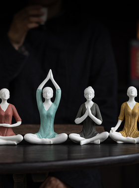 陶瓷中式瑜伽馆茶室客厅