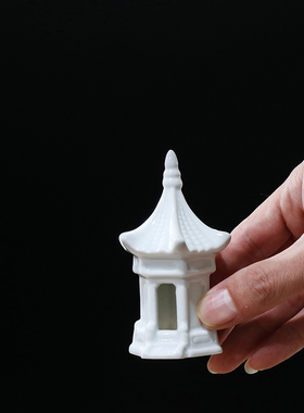 创意陶瓷花艺摆件枯山水沙盘鱼缸流水造景微景观凉亭装饰品小配件