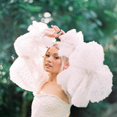 可拆卸婚纱活动袖 高档婚纱配饰珍珠网纱手袖 松紧袖 泡泡袖 子 长款