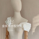 新娘婚纱配饰肩带抹胸裙子搭配礼服配件显瘦松弛感一字领小肩袖