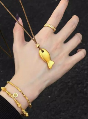 金店同款新中式小黄鱼项链女