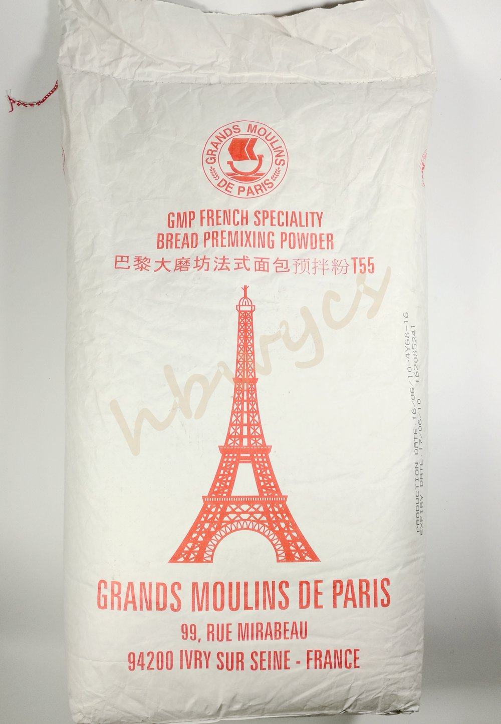 法国原装进口巴黎大磨坊面包粉t55 中高筋面粉小麦粉25kg袋面包粉