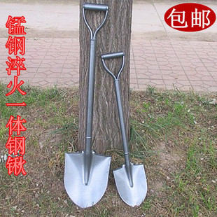铁锹 园艺大花铲小铁锹锰钢铁铲子农用钢锹尖头平头锹 松土工具