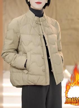 高级洋气加棉保暖棉袄外套女装2025秋季新款韩版通勤加绒加厚棉服