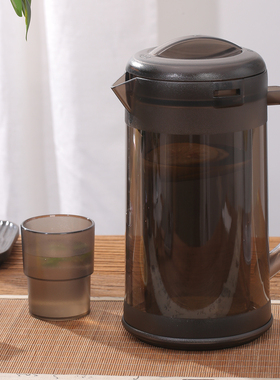 HAISUTO塑料凉冷水壶耐高温家用防烫耐摔茶壶日料餐厅双层1700ml