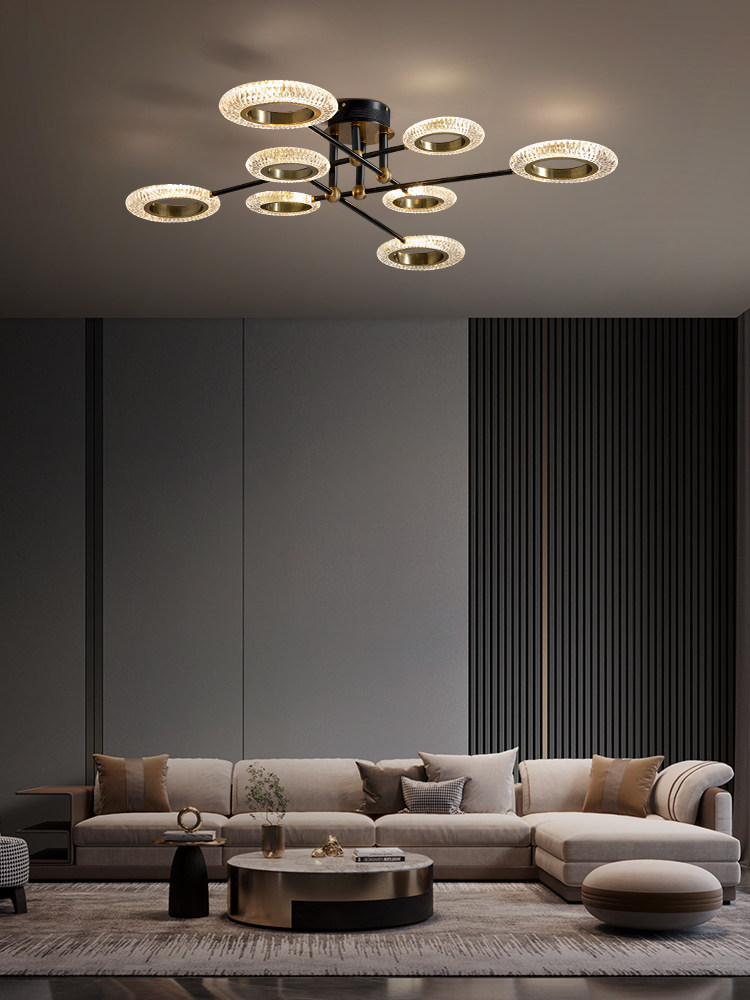 全铜轻奢客厅灯吸顶灯现代简约大气餐厅灯卧室灯2023年新款灯具