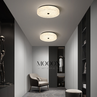 极简入户门厅吸顶灯轻奢卧室灯现代简约过道阳台灯 全铜玄关灯意式