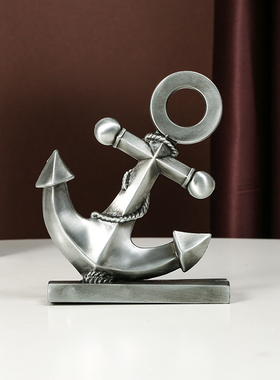 创意咖啡厅餐厅酒吧桌面装饰小摆设复古海洋船锚酒柜装饰品摆件
