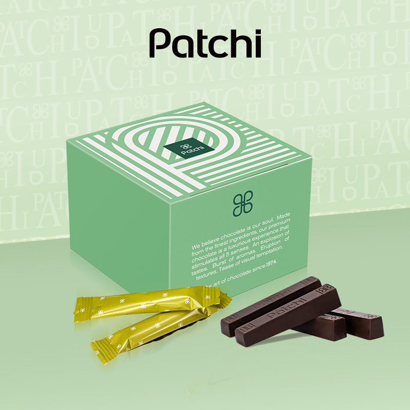 Patchi芭驰迪拜进口纯可可脂原味黑巧克力棒送男女友礼物零食礼盒