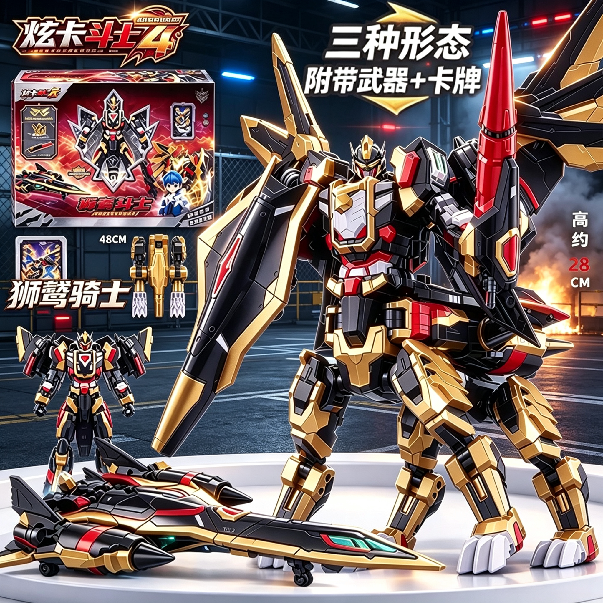炫卡斗士4W黑狮鹫骑士暗夜狮鹫