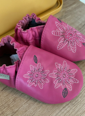 robeez美国 春夏麂绒皮软底女童鞋学步 步前鞋 粉色小兔子 清仓