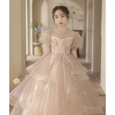 女童礼服钢琴演奏公主裙