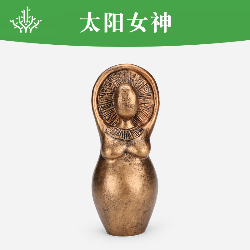 盛世心源心理沙盘沙具人物太阳女神原型小树脂仿真迷你摆件玩具