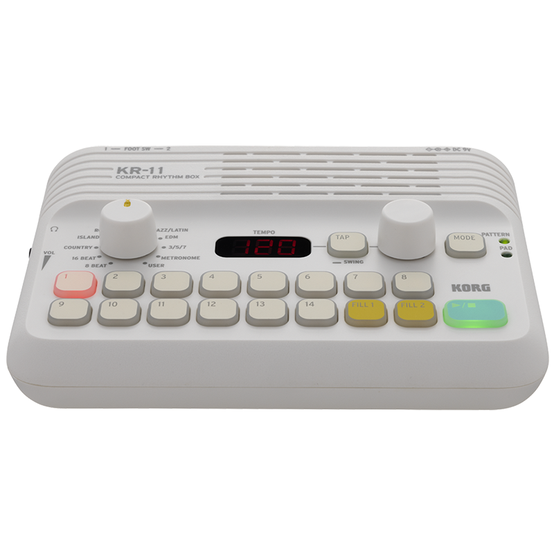 korg KR-11 便携电子节奏鼓机，带力度响应带扬声器附送中文说明