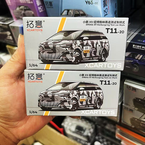拓意1/64小鹏X9纽北合金车模