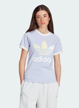Adidas/阿迪达斯 女子三叶草 TEE 运动修身短袖T恤 IT9822
