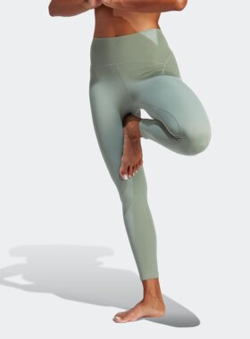 Adidas/阿迪达斯 女子瑜伽普拉提紧身运动九分裤 HR5414