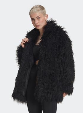 Adidas/阿迪达斯 三叶草女子Fur 运动夹克外套 HG6679 HG6678