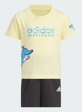 Adidas/阿迪达斯 儿童印花运动休闲短袖圆领T恤 JF3867
