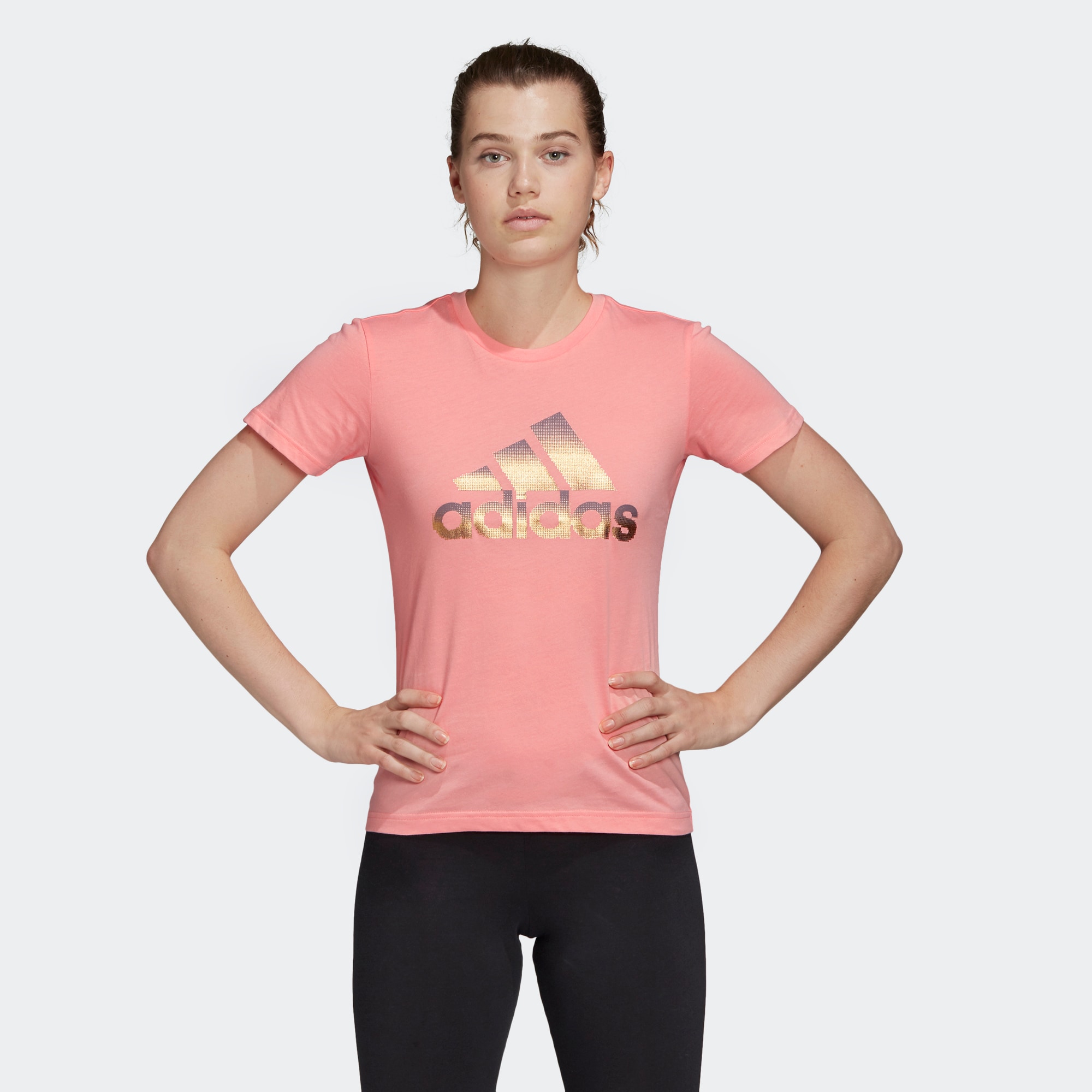 Adidas/阿迪达斯 女子 BADGE OF SPORT TEE 运动短袖T恤 FJ5013