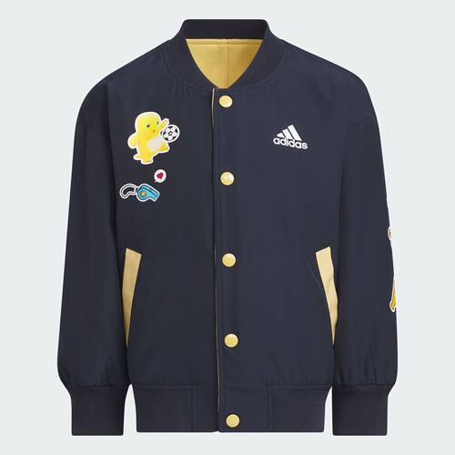Adidas/阿迪达斯 儿童双面穿飞行员运动休闲夹克外套 JF1380
