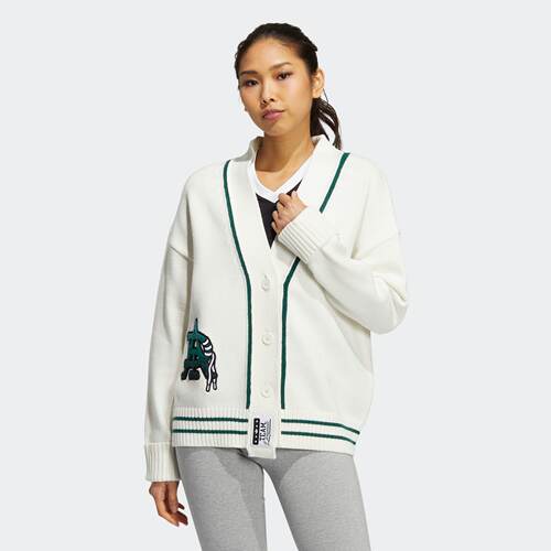 Adidas/阿迪达斯 女子MC美式复古运动针织开衫外套 HS9523 HS9522