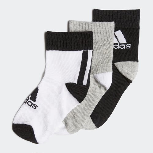 Adidas/阿迪达斯 儿童舒适及踝袜子 FN0997(三双装)