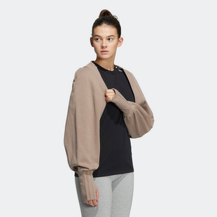 運(yùn)動長袖 HC3822 三葉草女子短款 Adidas 工裝 外套 阿迪達(dá)斯 開衫